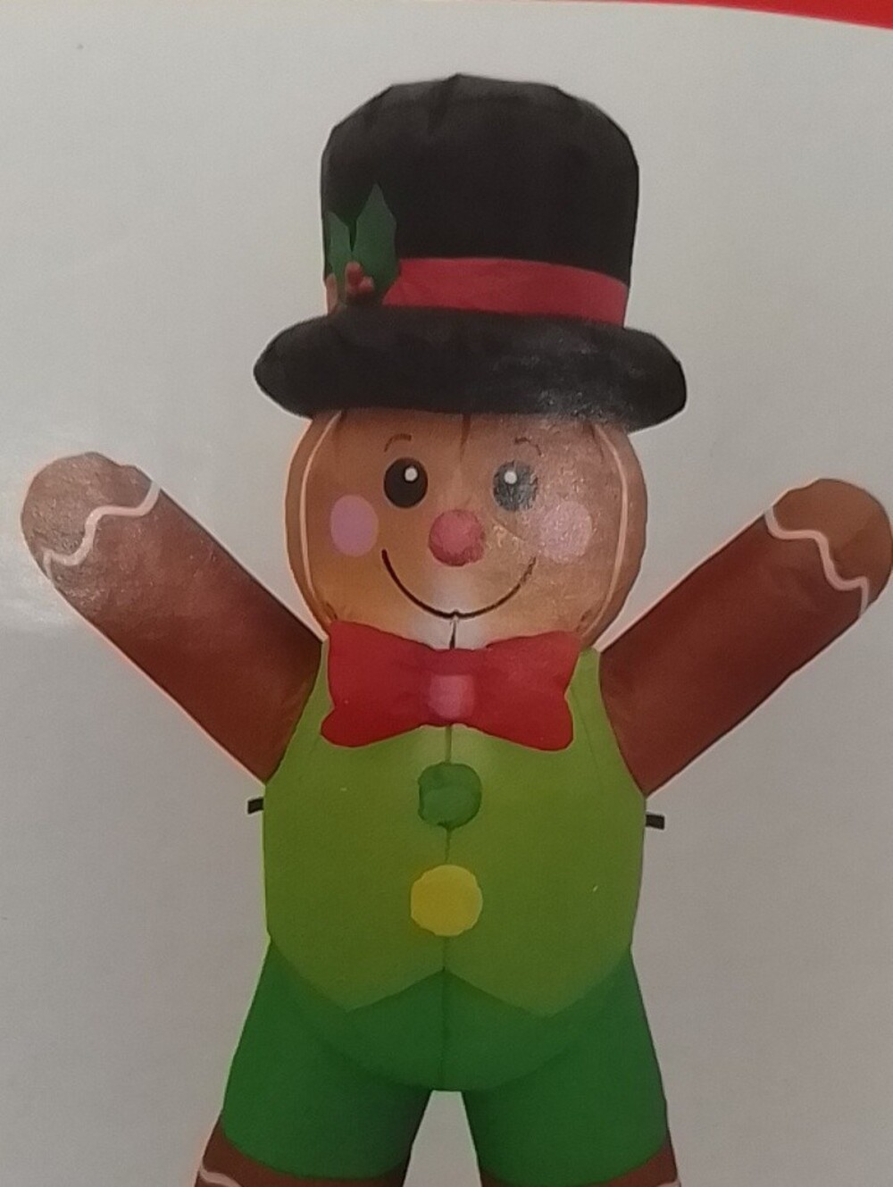 4ft Inflatable Gingerbread Man - Picture 4 of 5